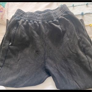 Distressed looking free people joggers